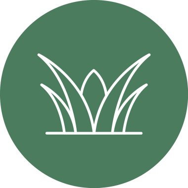 Çemberdeki bir bitki simgesinin vektör illüstrasyonu