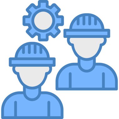 Mühendis düz vektör simgesi