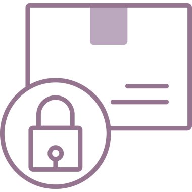 Kilit. Web simgesi basit illüstrasyon