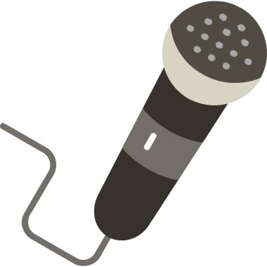 Mikrofon. Web simgesi basit illüstrasyon