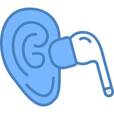 Bir karikatür mavi tıp ikonunun vektör çizimi.