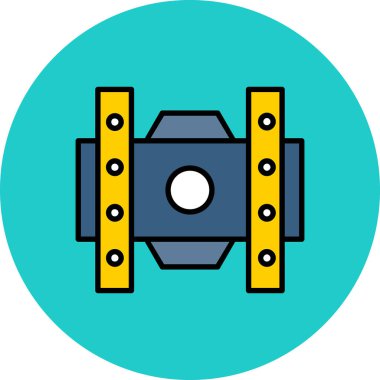 vektör yapısı ve inşaat çizgisi simgesi.