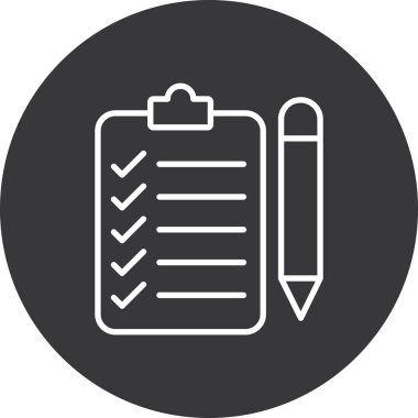 Kontrol listesi simgesi vektör illüstrasyonu