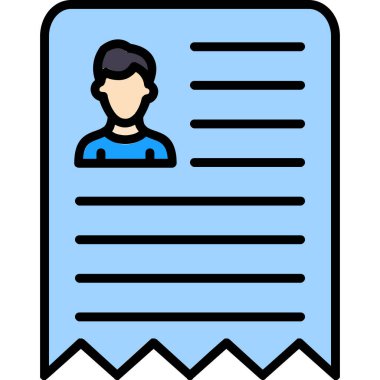 Kağıt belge ikonu vektörü olan bir iş adamı. kağıt dökümanlı kağıt