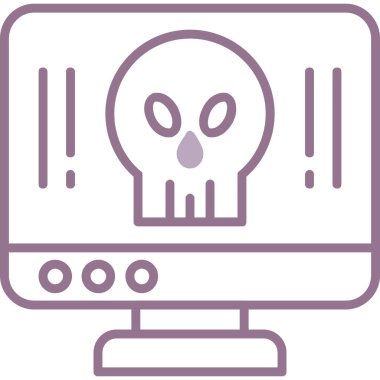 Kafatası. Web simgesi basit illüstrasyon