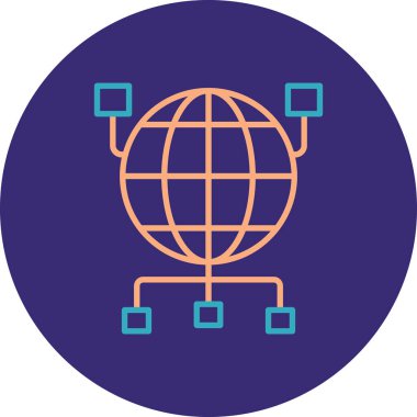 vektör küresel ağ illüstrasyonu