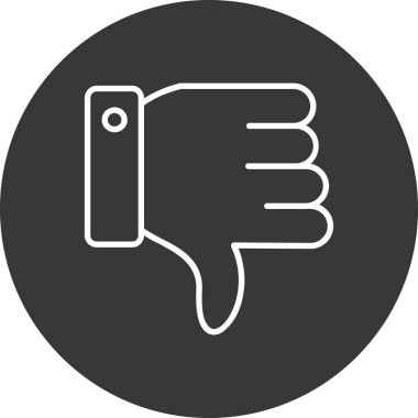 Başparmak aşağı vektör simgesi. biçim düz simge sembolü, gri renk, beyaz arkaplan.