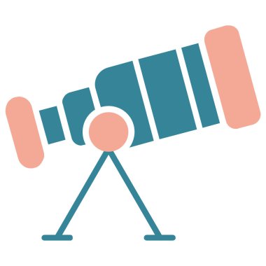 Astronomi uydu simgesi. Ağ ve uygulama için bilim ve keşif vektörü çizimi beyaz arkaplan, astronomi ve bilim teması