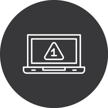 Dizüstü bilgisayar simgesinin illüstrasyon vektör grafiği.