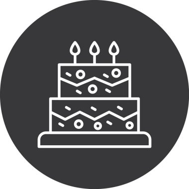 Kek. Web simgesi basit illüstrasyon