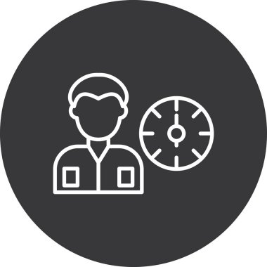 İş insanları simgesinin vektör illüstrasyonu