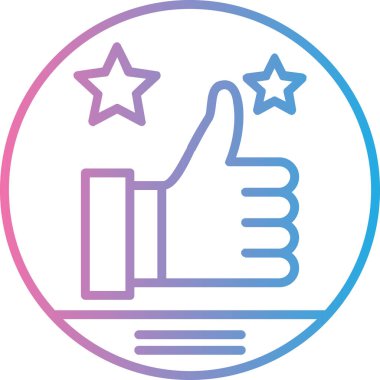 Başparmak yukarı. Basit tasarım