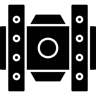 Fitness çan ağırlığı simgesi ana hat biçiminde