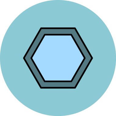 Tek bir altıgen simgesinin vektör çizimi