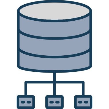 veritabanı sunucu simgesi doldurulmuş özet biçimi