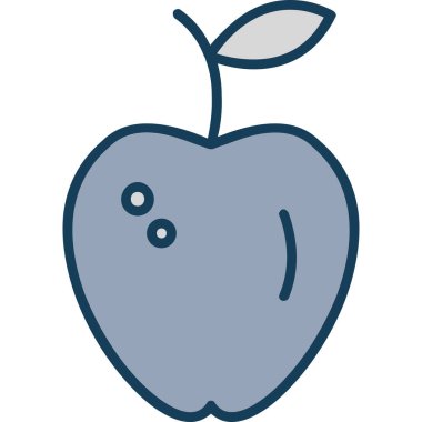 elma meyvesi simgesi ana hatlarıyla doldurulmuş