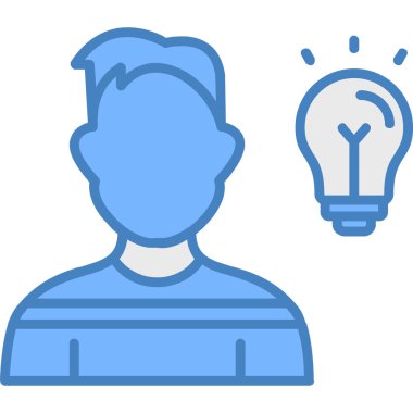 Bir fikrim var. Web simgesi basit illüstrasyon