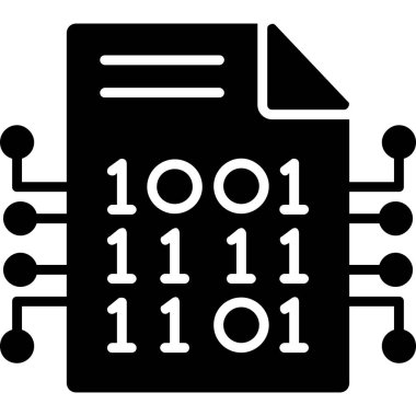 veri kodu vektör simgesi modern illüstrasyon