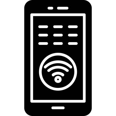 cep telefonu simgesi. Ağ için akıllı telefon vektör sembolünün basit çizimi