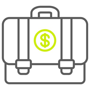 evrak çantası düz vektör simgesi