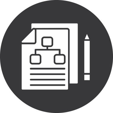 Belge simgesinin vektör illüstrasyonu