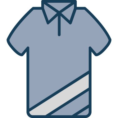 Doldurulmuş kumaş gömlek giysi simgesi - taslak biçimi