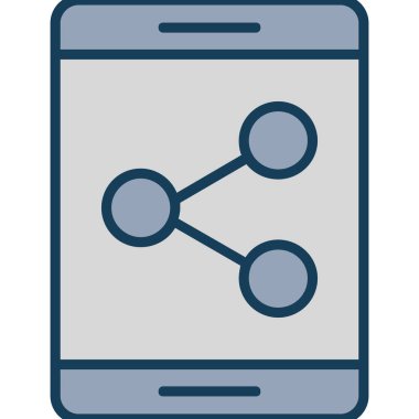 Cep telefonu. Web simgesi basit illüstrasyon