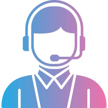 Operatör. Web simgesi basit illüstrasyon