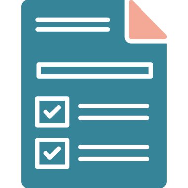 Kontrol listesi simgesi vektör illüstrasyonu