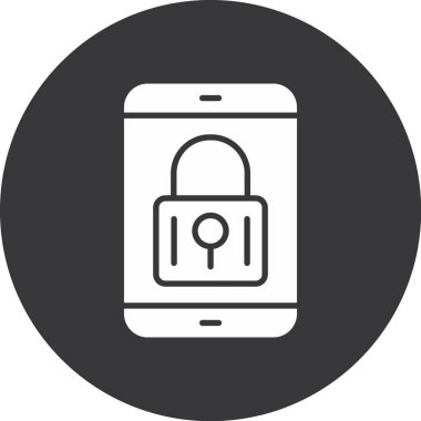 Kilit. Web simgesi basit tasarım