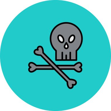 Kurukafa simgesi vektör illüstrasyonu