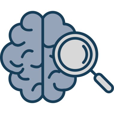 Beyin. Web simgesi basit illüstrasyon