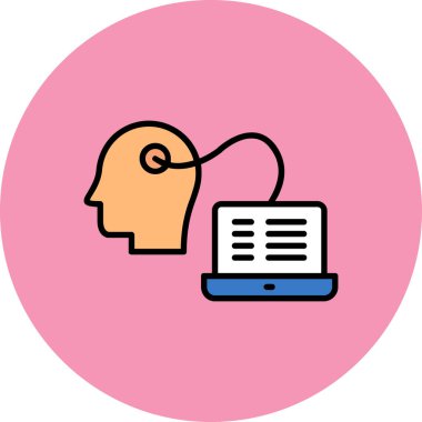 Dizüstü bilgisayarı olan bir adamın vektör çizimi