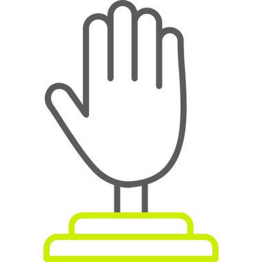 Bir işaret simgesini tutan el