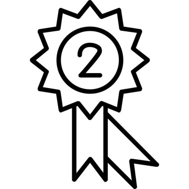 Madalya ikon vektör illüstrasyonu