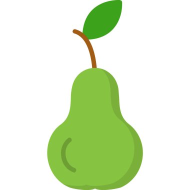 çizgi film armudu, illüstrasyon, beyaz arkaplan üzerindeki vektör.