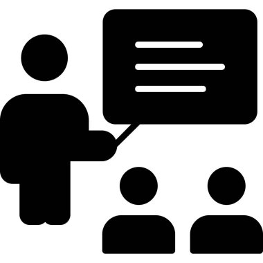 konferans tartışma simgesi ana hatları biçiminde