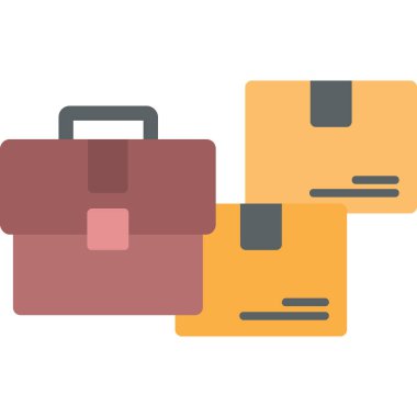 bavul seyahat çanta simgesi düz stil