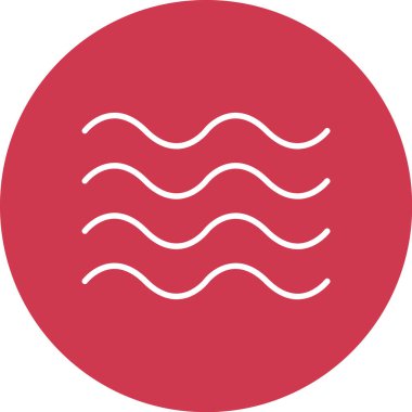 su dalgası simgesi, vektör illüstrasyonu