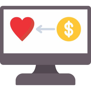 Para renkli vektör simgesi