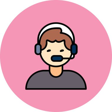 Avatar man simgesi vektör illüstrasyonu