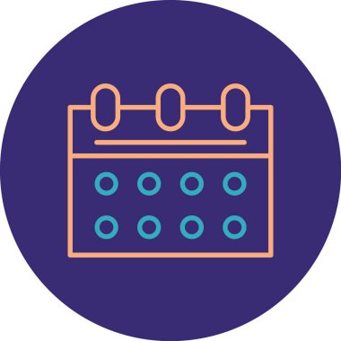 Takvim tarihi simgesinin vektör illüstrasyonu