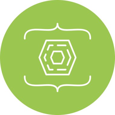 Benzersiz altıgen vektör simgesi