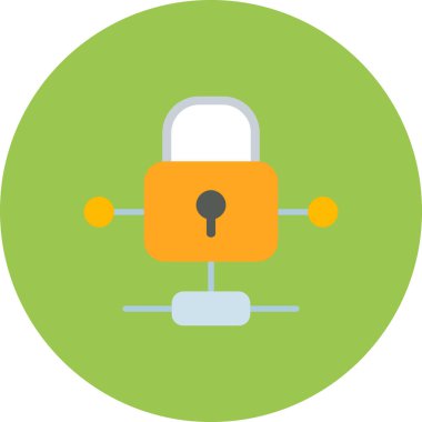 Asma kilit renkli vektör simgesi