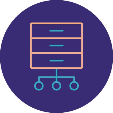 sunucu vektör simgesi modern basit tasarım çizimi