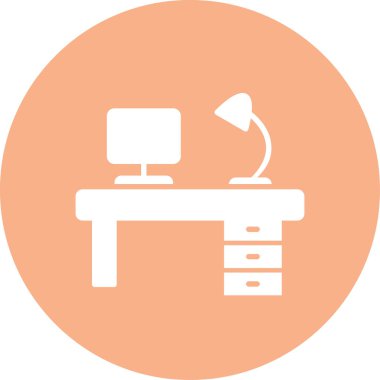 Ofis masasının vektör illüstrasyonu