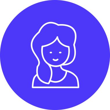 Kızım. Web simgesi basit tasarım