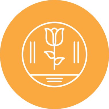 çiçek simgesi vektör illüstrasyonu