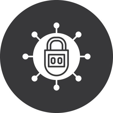 Kilit simgesinin vektör illüstrasyonu