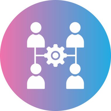 Takım çalışması simgesi vektör illüstrasyonu